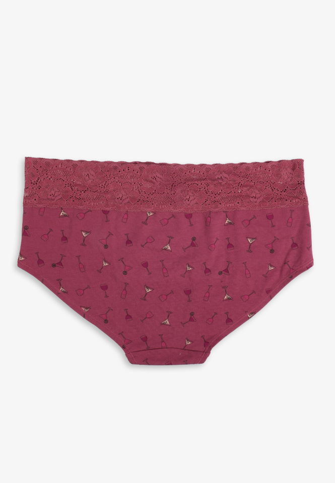 Simply Comfy Cotton Cocktail Print Boybrief Panty, C2112, large
