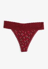 Simply Comfy Cotton Cherry Print Thong Panty, C1524, small