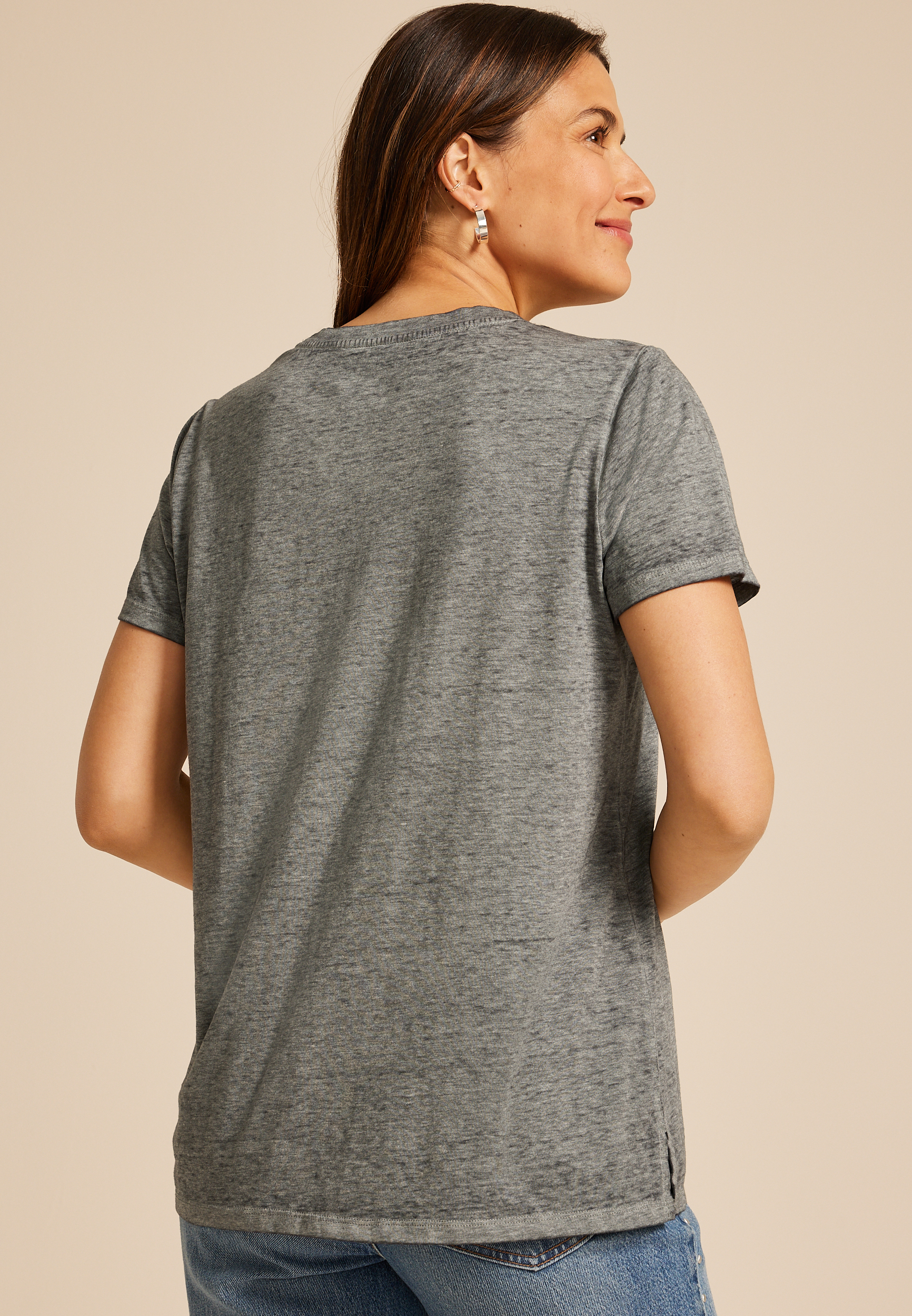 Rock N Roll Classic Fit Graphic Tee, DARK IRON GRAY, large