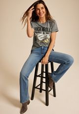Rock N Roll Classic Fit Graphic Tee, DARK IRON GRAY, small
