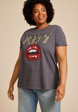 Plus Size Kiss Classic Fit Graphic Tee, C3307, small