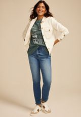 Daisy Valley Oversized Fit Graphic Tee, OPERA TEAL, small