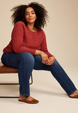 Plus Size Everflex&trade; Dark High Rise Side Seam Slim Boot, C258, small
