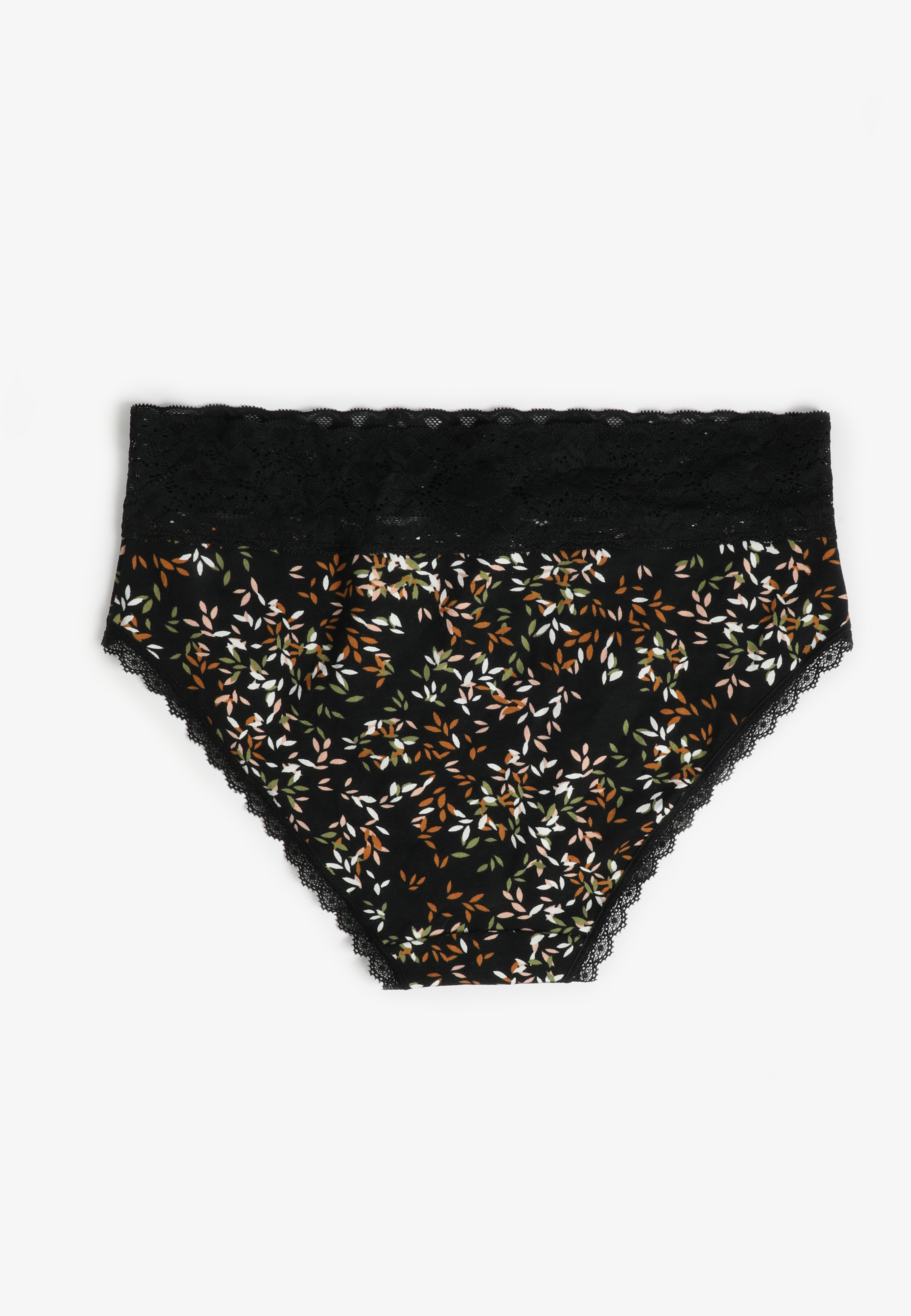 Simply Comfy Cotton Ditsy Leaf Hipster Panty, C1756, large