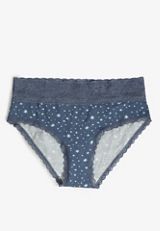 Simply Comfy Cotton Star Print Hipster Panty, C954, small