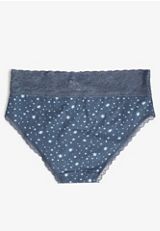 Simply Comfy Cotton Star Print Hipster Panty, C954, small