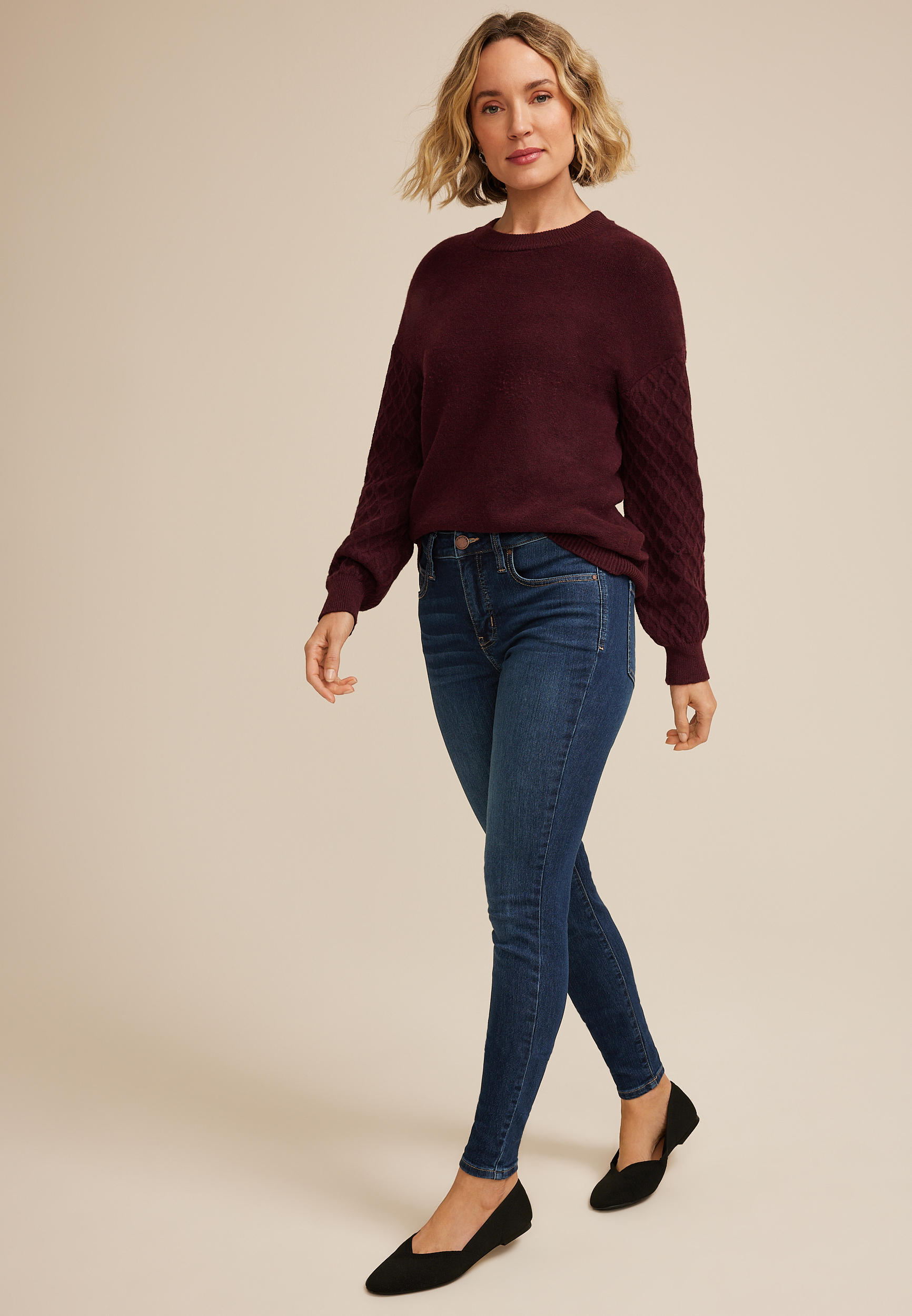 Everflex™ Dark High Rise Super Skinny Jean, C258, large