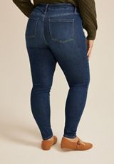 Plus Size Everflex™ Dark High Rise Super Skinny Jean, C258, small