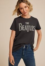 The Beatles Floral Classic Fit Graphic Tee, C1876, small