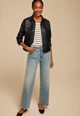Black Coated Jacket, BLACK, small