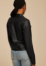 Black Coated Jacket, BLACK, small