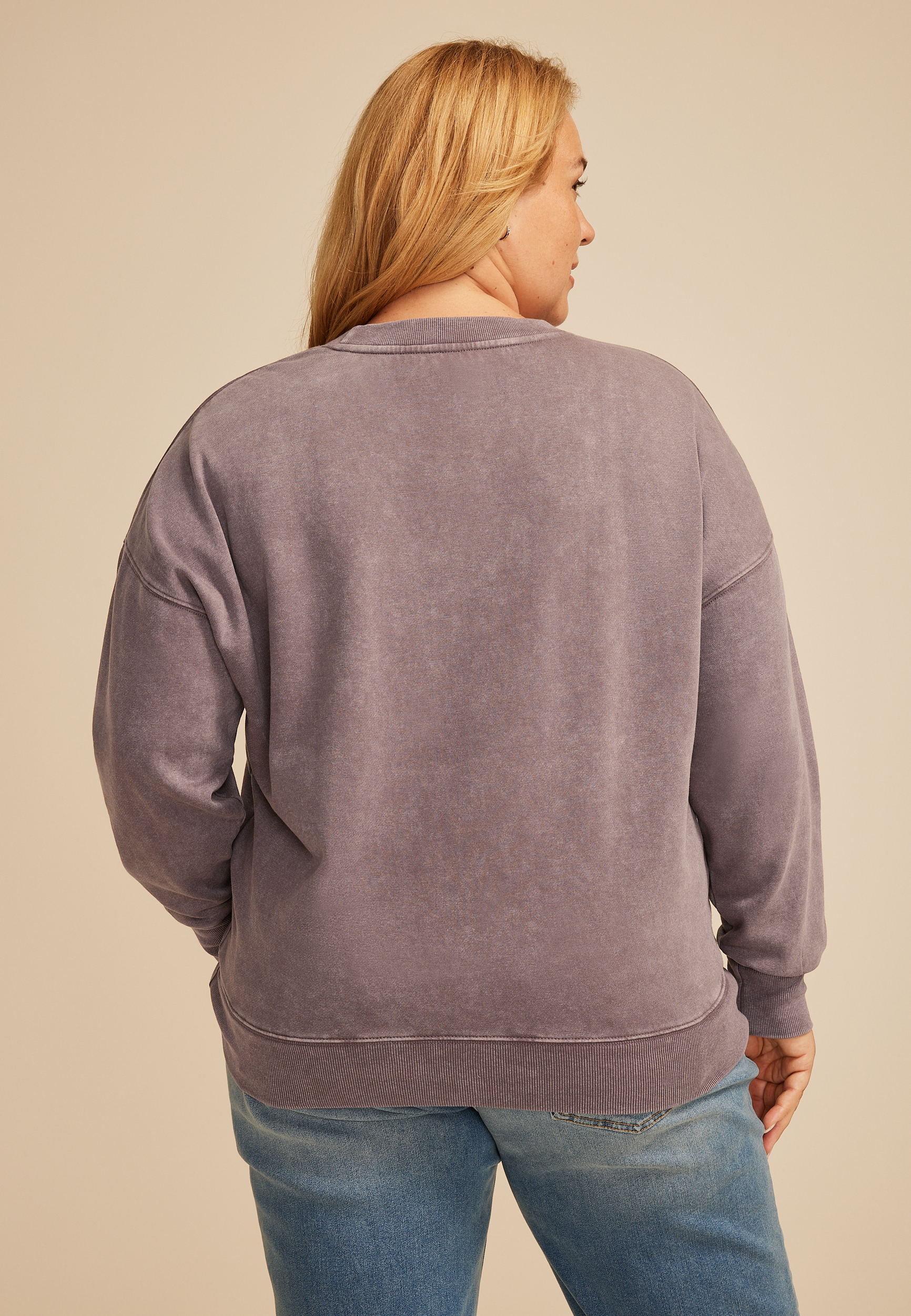 Plus Size State Satin Letter Crew Neck Sweatshirt, MINNESOTA, large