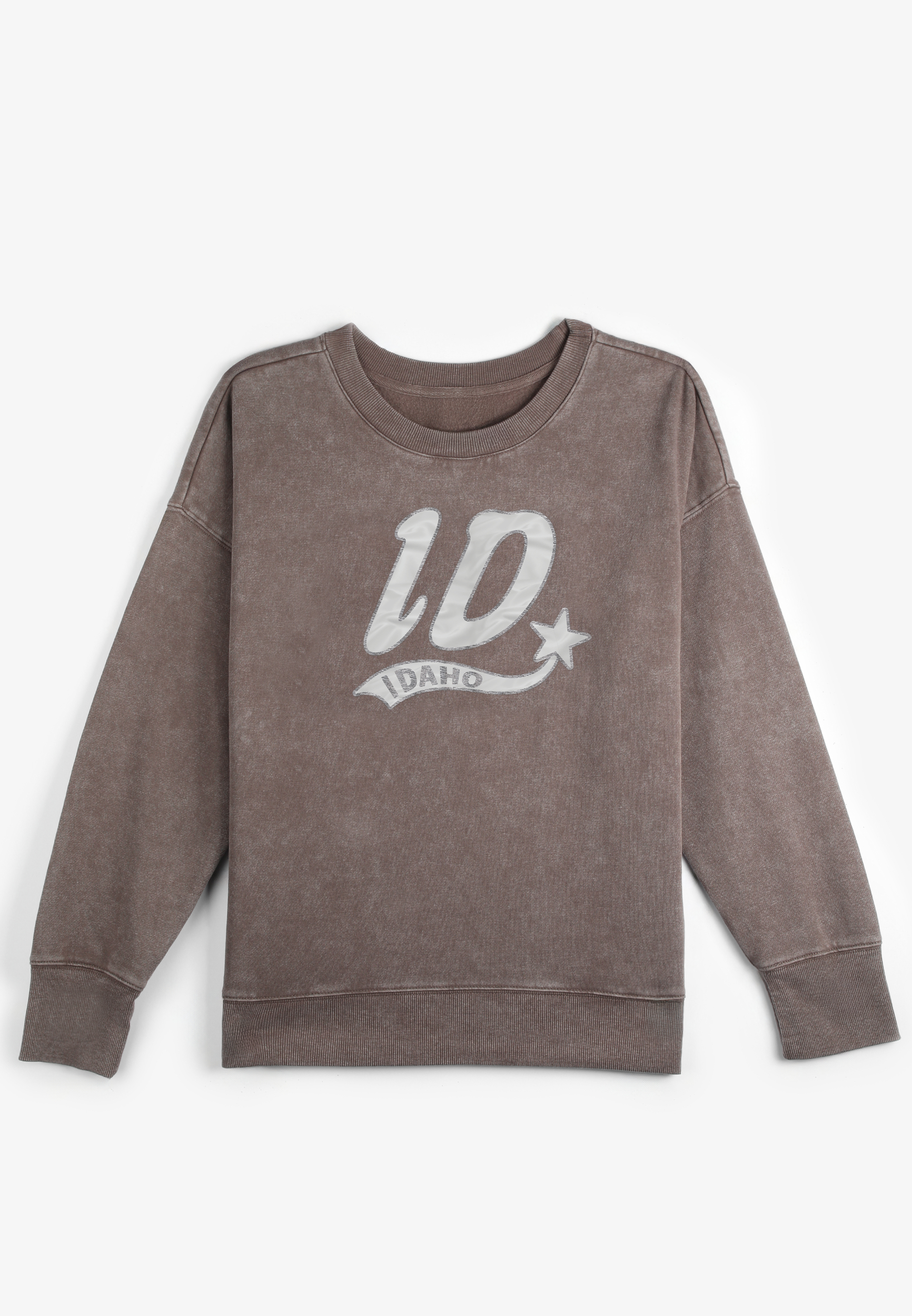 Plus Size State Satin Letter Crew Neck Sweatshirt | maurices