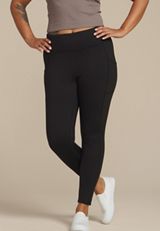 Plus Size Brushed High Rise Pocket Legging, C106, small