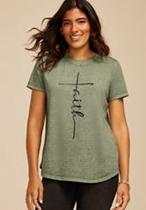 Faith Classic Fit Graphic Tee, C427, small