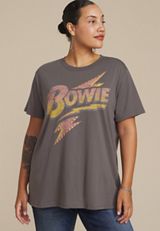 Plus Size Bowie Oversized Fit Graphic Tee, C9501, small