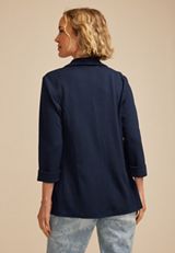 Textured Versa Open Front Blazer, BLUE JASMINE, small