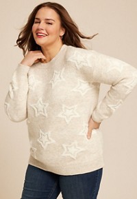 Plus Size Cozier Than Cashmere Snowflake Sweater