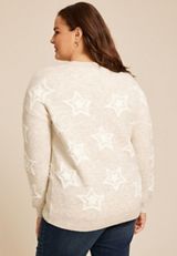 Plus Size Star Sweater, C5249, small