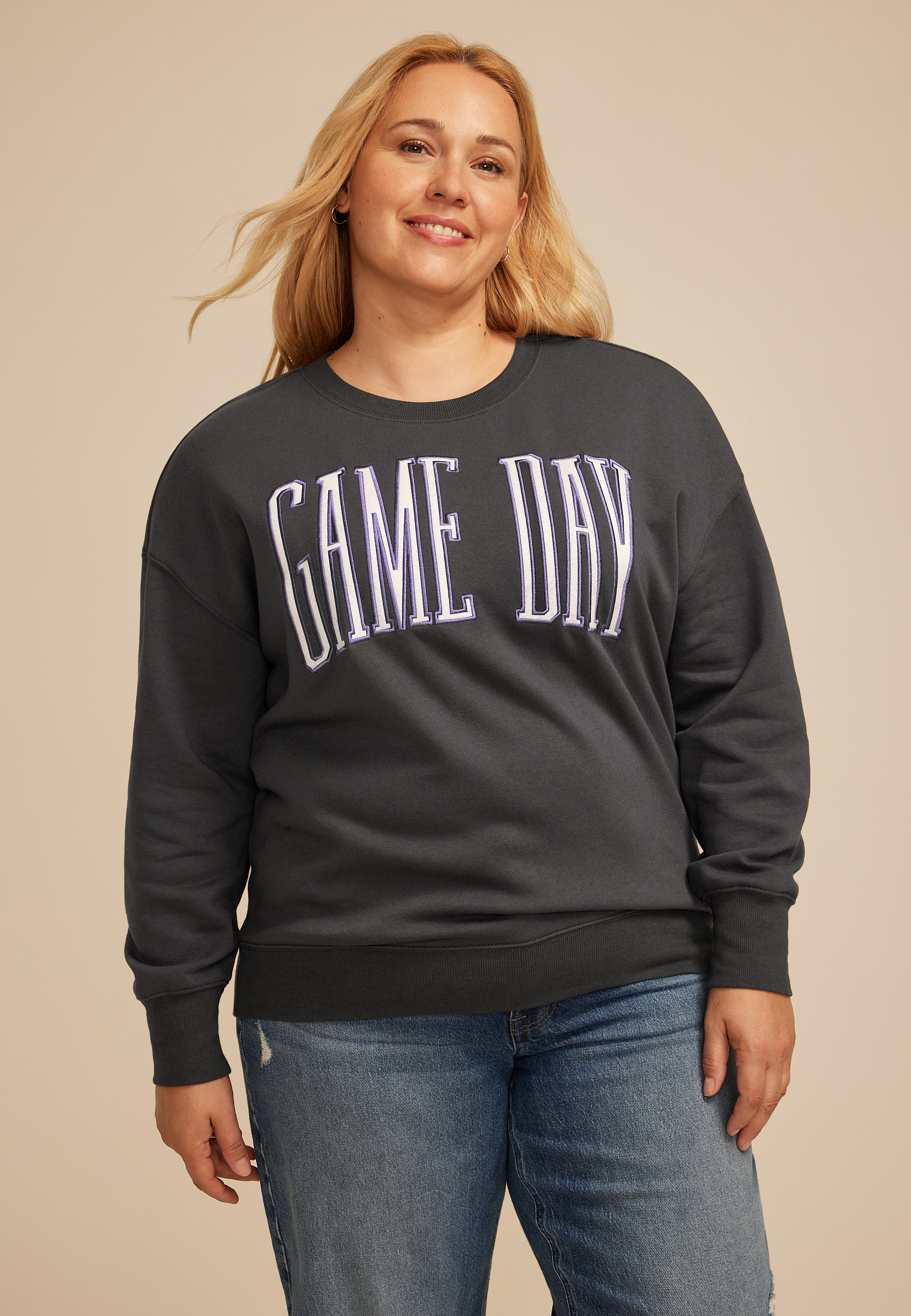 Plus Size Game Day Relaxed Fit Sweatshirt