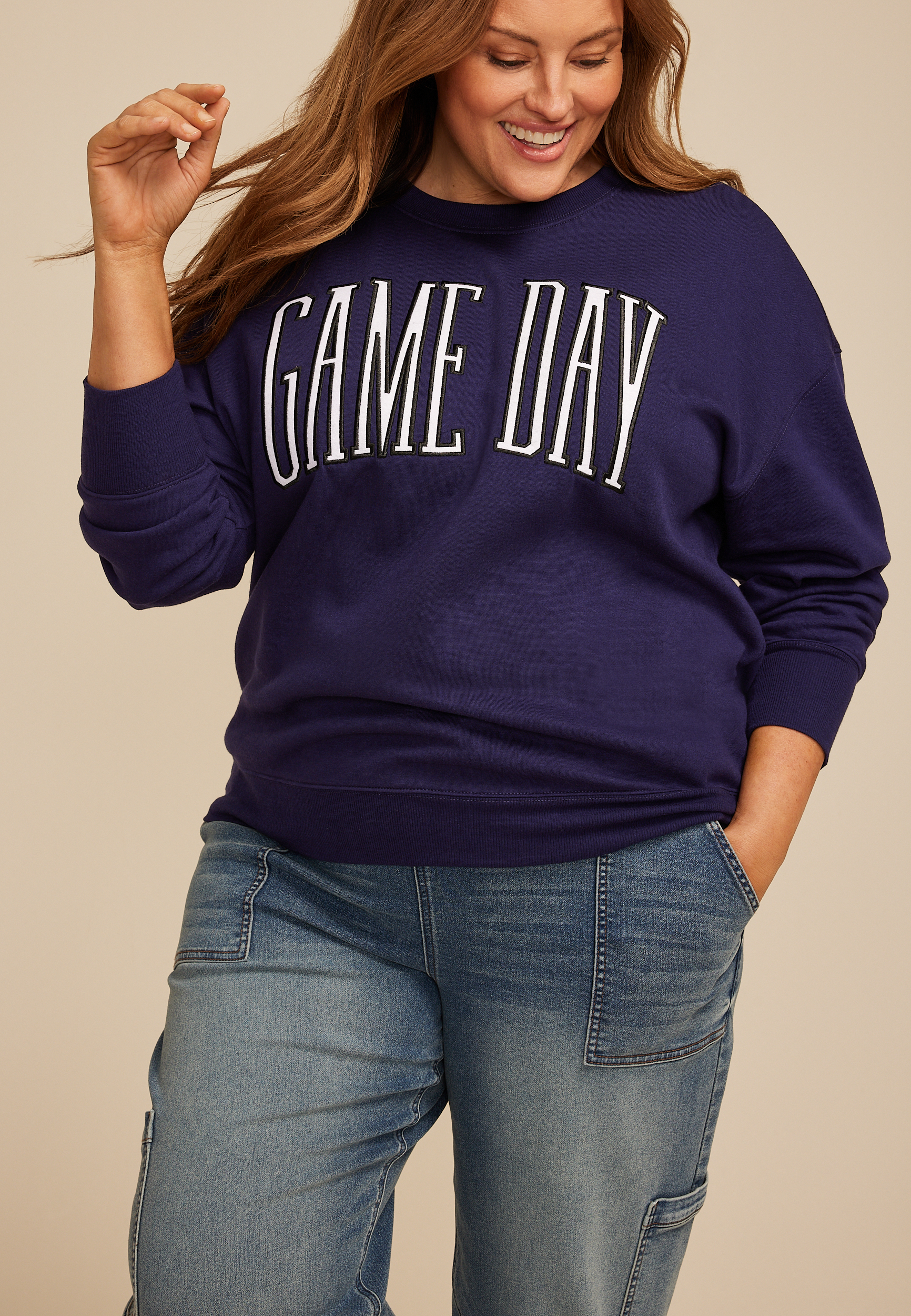 Plus Size Game Day Relaxed Fit Sweatshirt