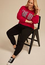 Plus Size Game Day Relaxed Fit Sweatshirt, C4744, small