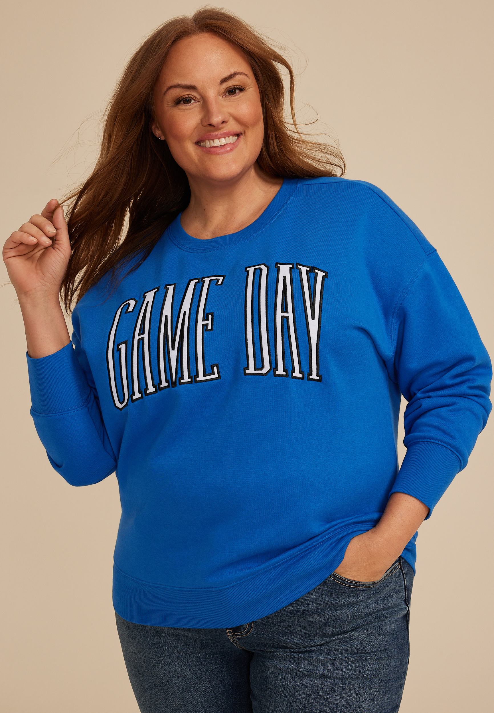 Plus Size Game Day Relaxed Fit Sweatshirt