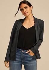 Versa Printed Cuffed 3/4 Sleeve Blazer