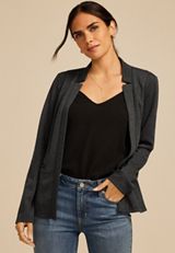 Herringbone Ponte Knit Blazer, C1755, small