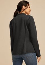 Herringbone Ponte Knit Blazer, C1755, small