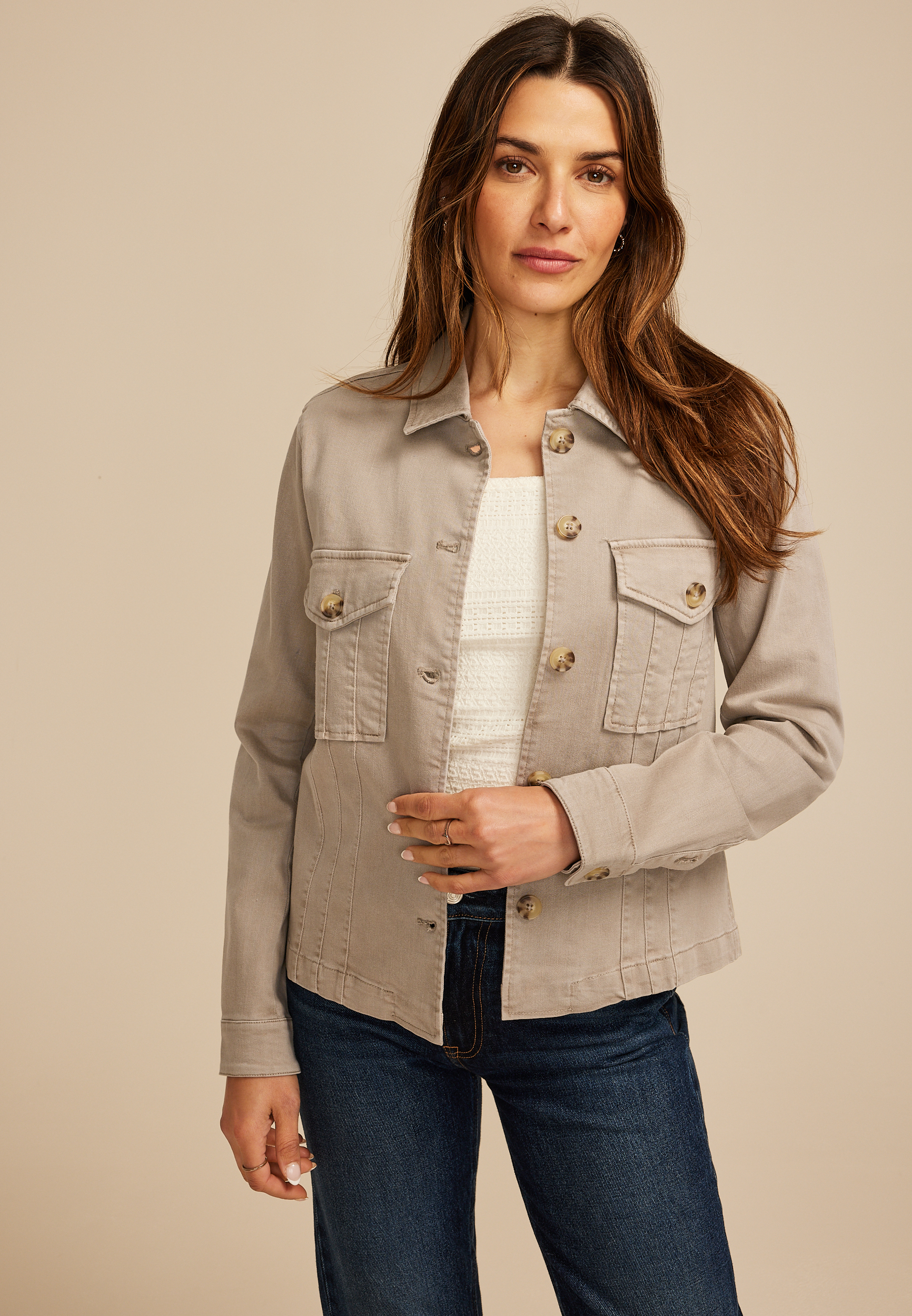 Washed Seamed Jacket