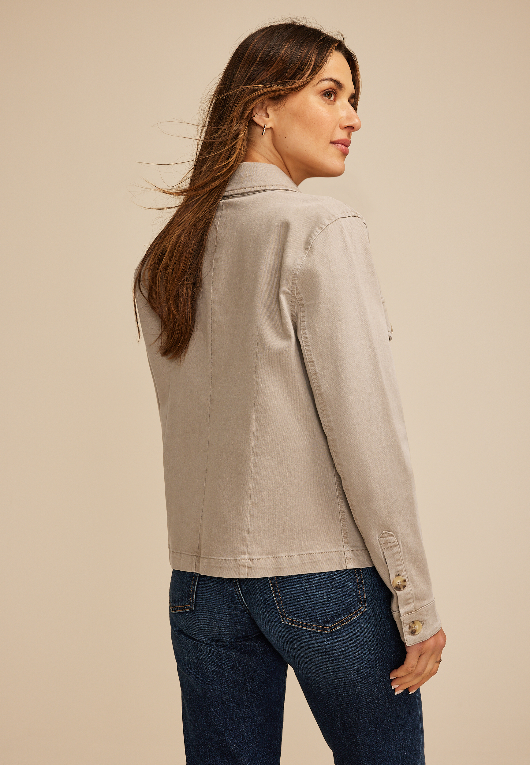 Washed Seamed Jacket, C454, large