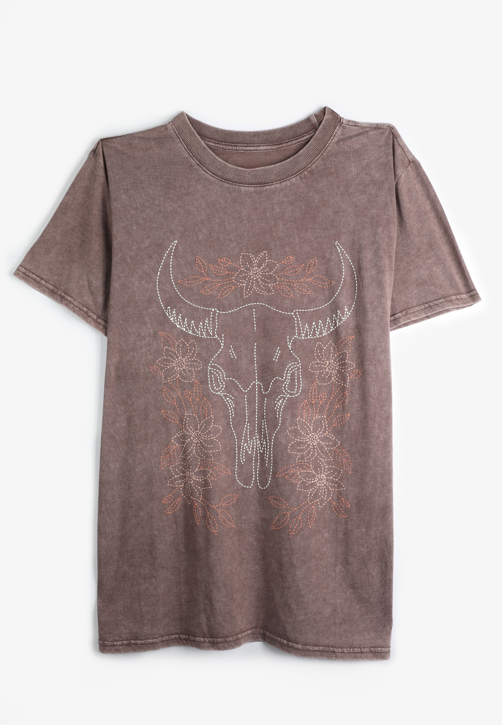 Country Longhorn Oversized Fit Graphic Tee, C7176, large