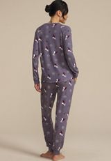 Snoopy Long Sleeve Tee And Jogger Pajama Set, C5885, small