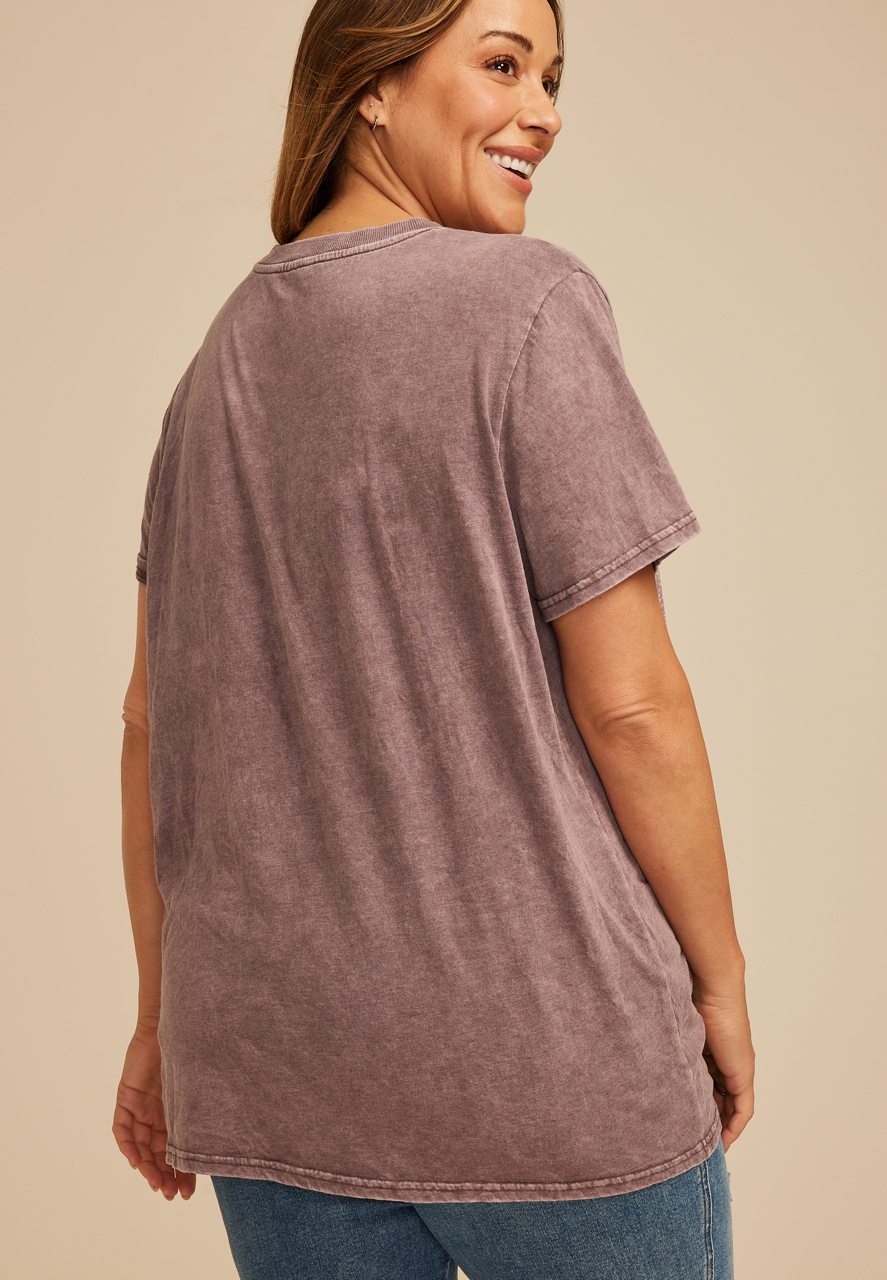 Plus Size Country Longhorn Oversized Fit Graphic Tee, PURPLE MOSS, large