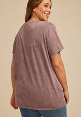 Plus Size Country Longhorn Oversized Fit Graphic Tee, PURPLE MOSS, small