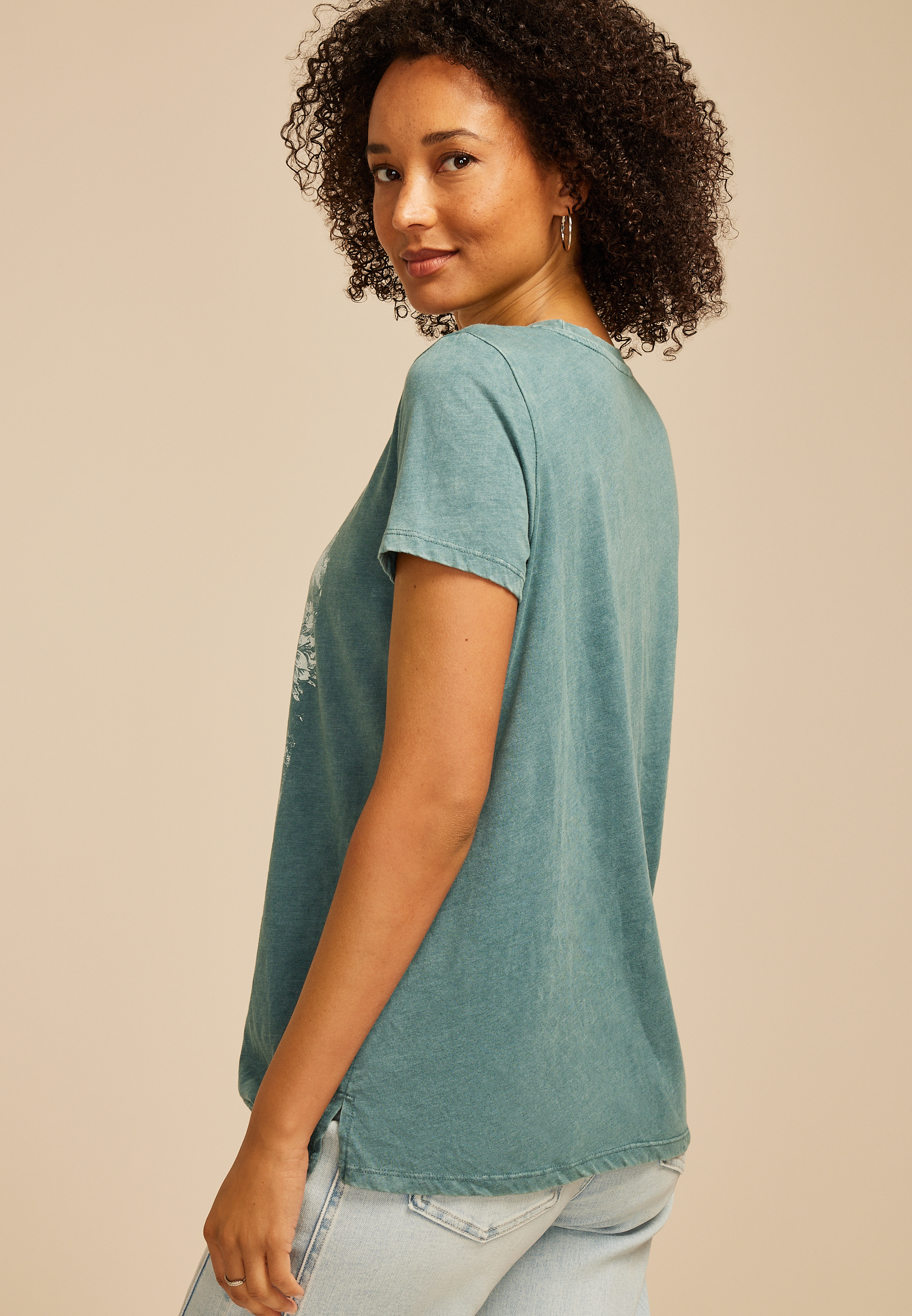 Flower Market Classic Fit Graphic Tee, C974, large