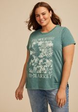 Plus Size Flower Market Classic Fit Graphic Tee, C974, small