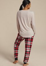 Comfy And Cozy Graphic Tee And Jogger Pajama Set, C7044, small