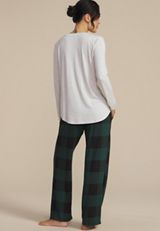 Christmas Tree Farm Graphic Tee And Wide Leg Pajama Set, , small