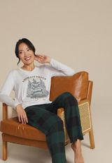 Christmas Tree Farm Graphic Tee And Wide Leg Pajama Set, , small