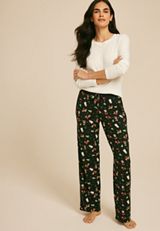 Hacci Holiday Wide Leg Pajama Pants, C3918, small