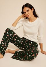 Hacci Holiday Wide Leg Pajama Pants, C3918, small