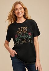 Joy In The Journey Oversized Fit Graphic Tee, BLACK, small