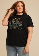 Plus Size Joy In The Journey Oversized Fit Graphic Tee, , small