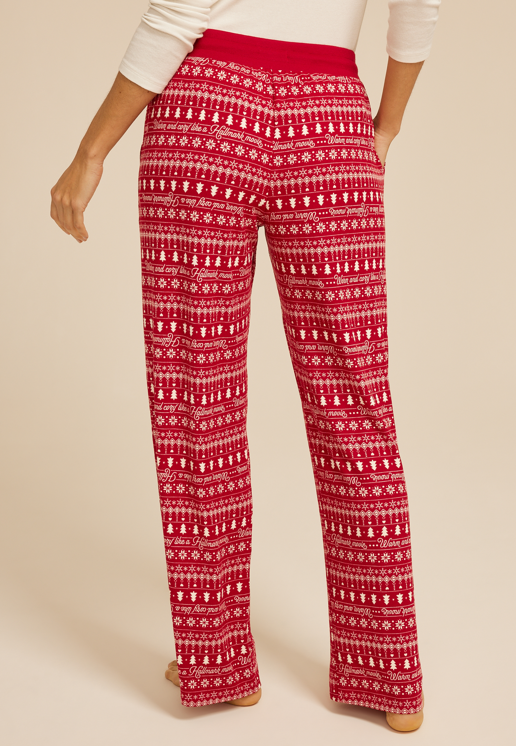 Hallmark Movie Wide Leg Pajama Pants, C7044, large