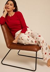 Hacci Festive Wide Leg Pajama Pants, C2445, small