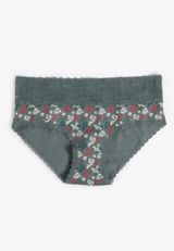 Simply Comfy Cotton Colorful Leaf Print Hipster Panty, C1524, small