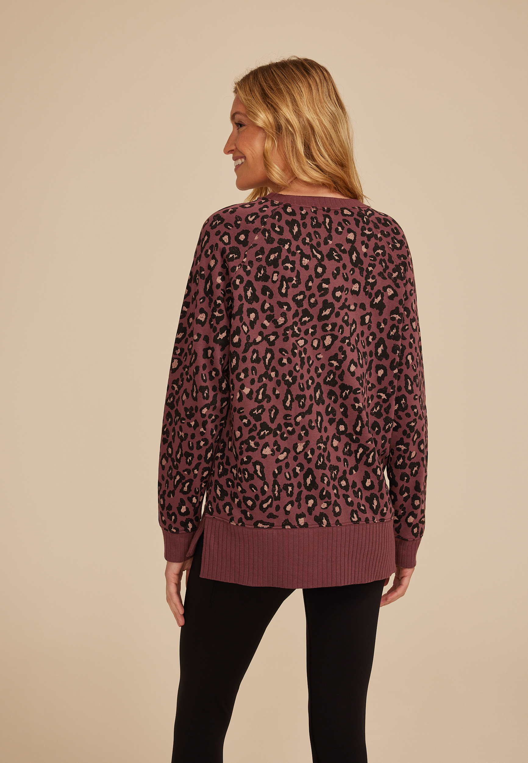 Willowsoft Leopard Tunic Sweatshirt