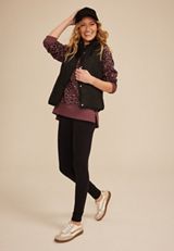 Willowsoft Leopard Tunic Sweatshirt, C6287, small